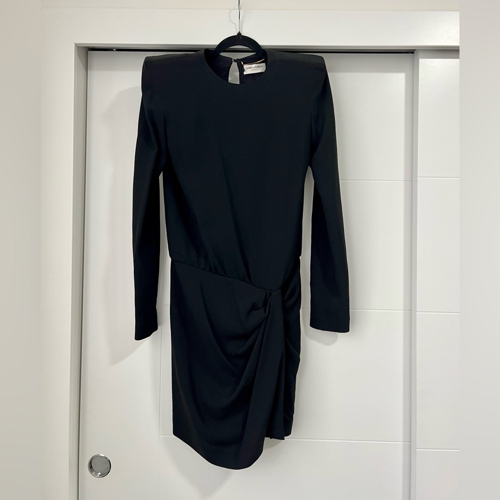 YSL black mini dress(S)
